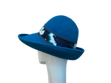 Turquoise Large brim Hat - Small.