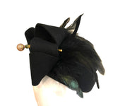 Black Bowed cocktail Hat