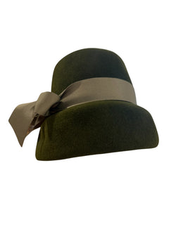 Forest Green vintage styled  cloche medium