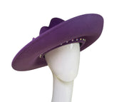 Stunning! Purple large brimmed hat. Med