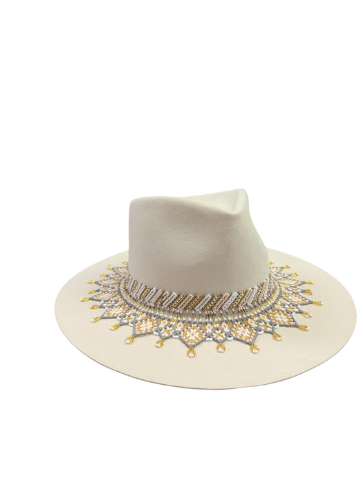 100% Beaver Ivory Fedora 57.5cm