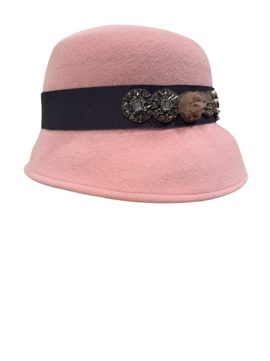 Pink Beaded Cloche Med