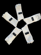Soft bamboo socks with pearl trim 9-11
