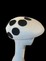 Winter white ‘spotted’ Dillon beret. 59cm