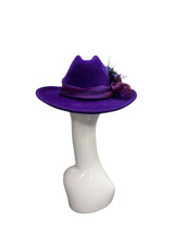 Purple Rancher with silk organza trim 57-58cm