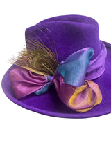 Purple Rancher with silk organza trim 57-58cm