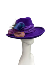 Purple Rancher with silk organza trim 57-58cm