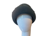 Asymmetrical, teal blue cloche, medium/ large
