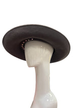 Grey Asymmetrical Hat with beading 57-58cm