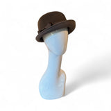 Mushroom brown asymmetrical cloche 58cm