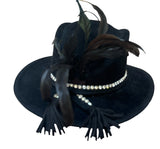 Spectacular Black Aspener with brilliant crystals - 57cm-