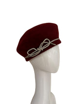 Wine Sophia Beret with Crystal trim - med