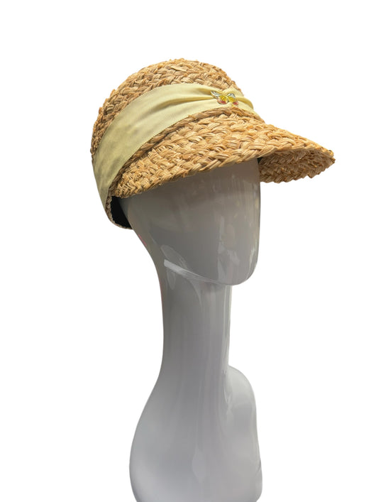 Raffia Sport Hat yellow ribbon -medium-