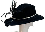 Spectacular Black Aspener with brilliant crystals - 57cm-