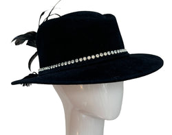 Spectacular Black Aspener with brilliant crystals - 57cm-