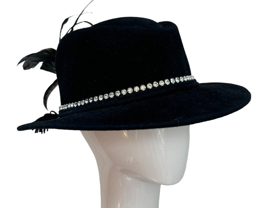 Spectacular Black Aspener with brilliant crystals - 57cm-