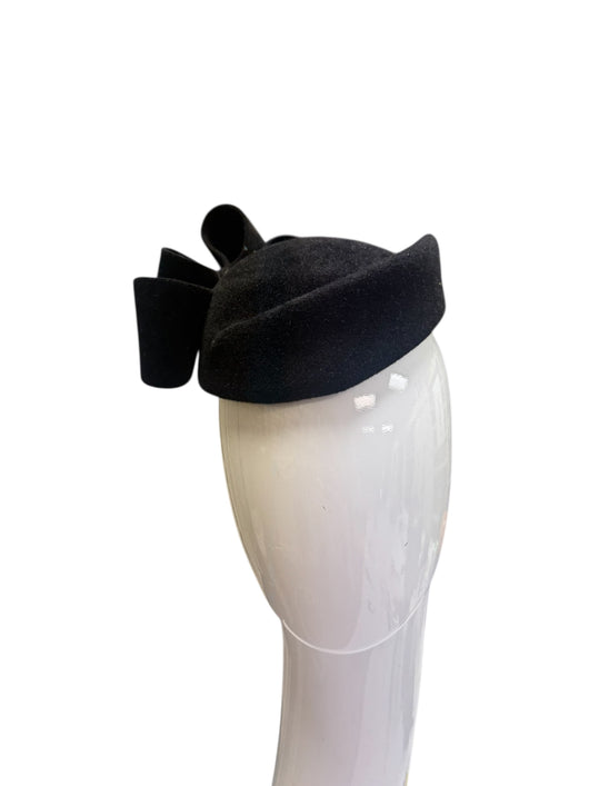 Black Bowed cocktail Hat