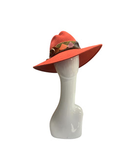Pumpkin large brimmed mad hatter 56cm-