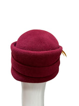 Cranberry Asymmetrical Cloche. medium